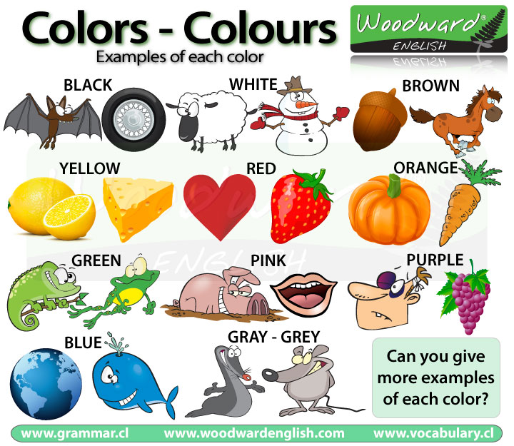 Colors in English – Colours in English